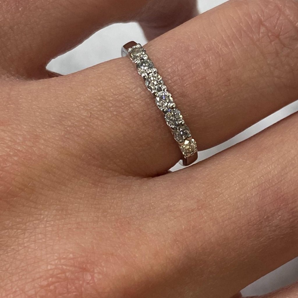 Rachel Koen Round Diamond Wedding Band Ring 14k White Gold 025cttw Sz475 2671$